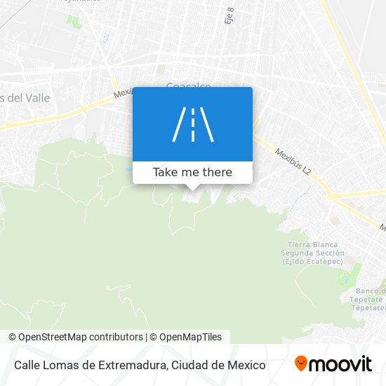 Calle Lomas de Extremadura map