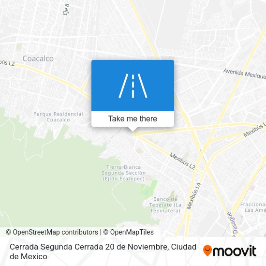 Mapa de Cerrada Segunda Cerrada 20 de Noviembre