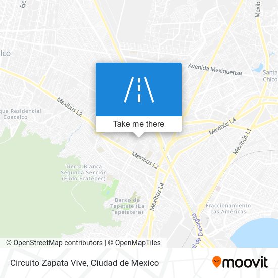 Circuito Zapata Vive map