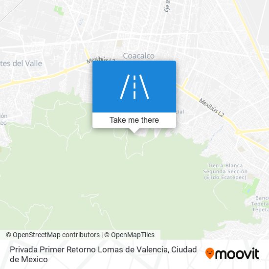 Mapa de Privada Primer Retorno Lomas de Valencia