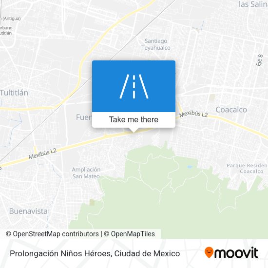 Mapa de Prolongación Niños Héroes