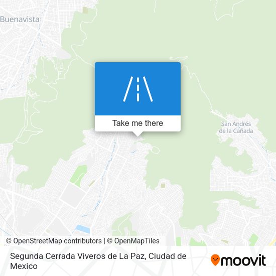 Mapa de Segunda Cerrada Viveros de La Paz