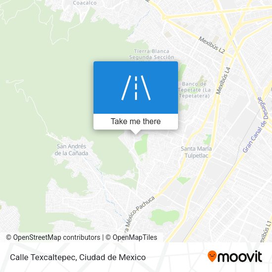 Mapa de Calle Texcaltepec