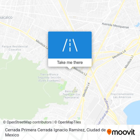 Mapa de Cerrada Primera Cerrada Ignacio Ramírez