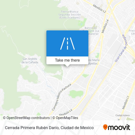 Cerrada Primera Rubén Darío map