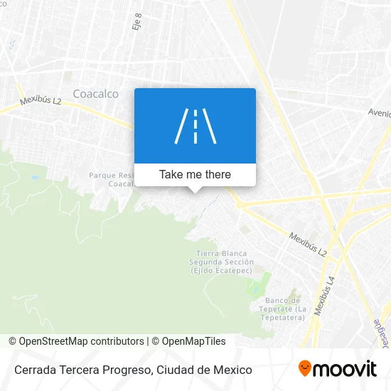 Cerrada Tercera Progreso map