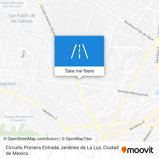 Circuito Primera Entrada Jardines de La Luz map