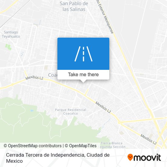 Cerrada Tercera de Independencia map