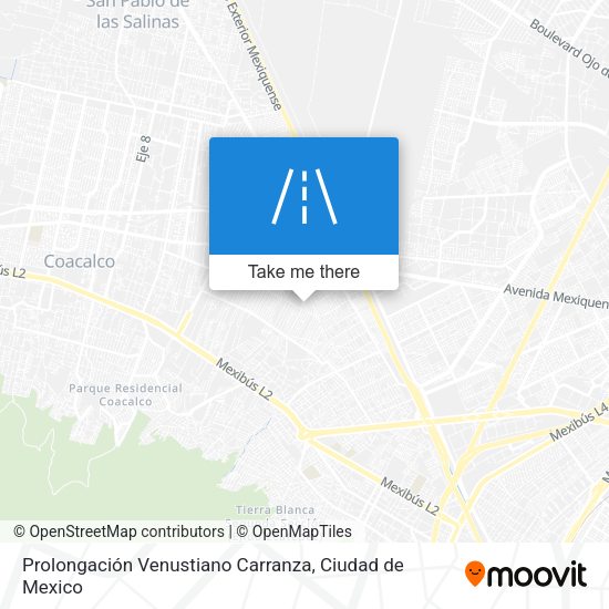 Prolongación Venustiano Carranza map