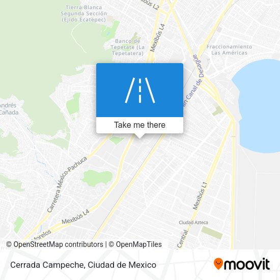Cerrada Campeche map