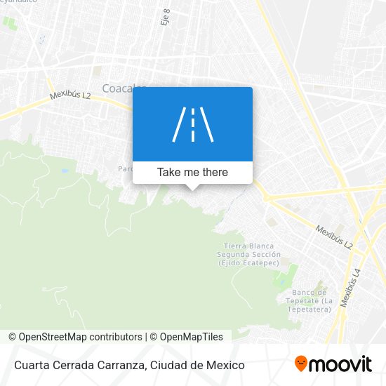 Mapa de Cuarta Cerrada Carranza