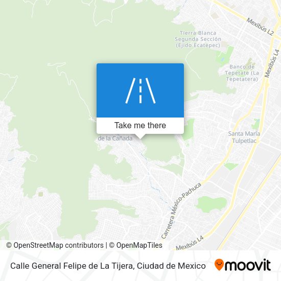 Mapa de Calle General Felipe de La Tijera