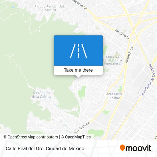 Mapa de Calle Real del Oro