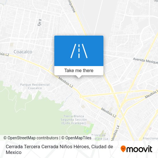 Cerrada Tercera Cerrada Niños Héroes map