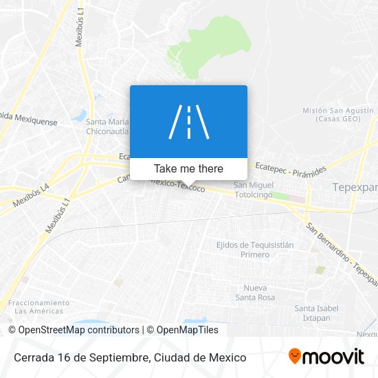 Cerrada 16 de Septiembre map