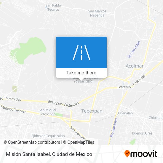 Mapa de Misión Santa Isabel