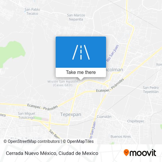 Mapa de Cerrada Nuevo México