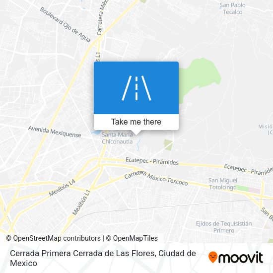 Mapa de Cerrada Primera Cerrada de Las Flores