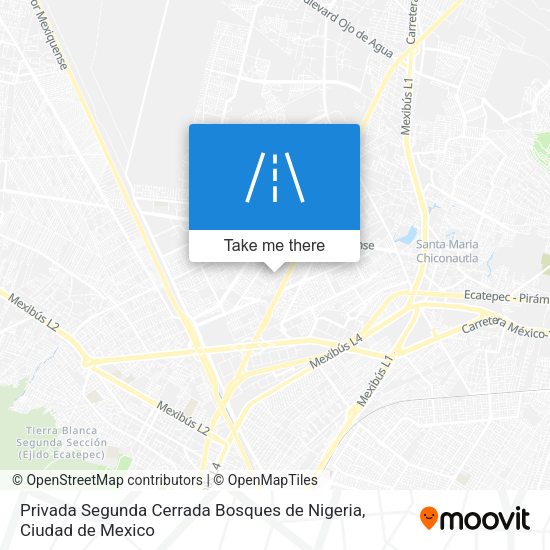 Mapa de Privada Segunda Cerrada Bosques de Nigeria