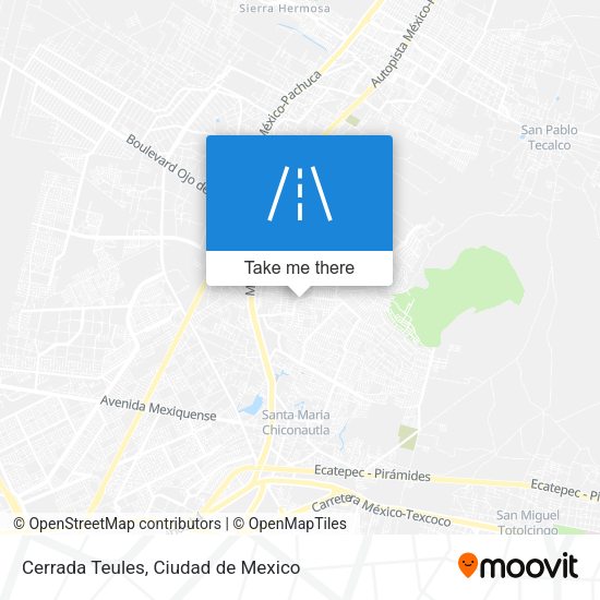 Cerrada Teules map