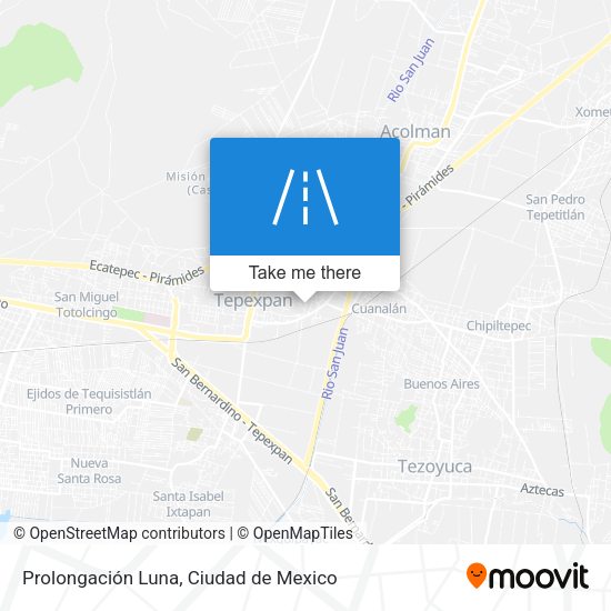 Prolongación Luna map