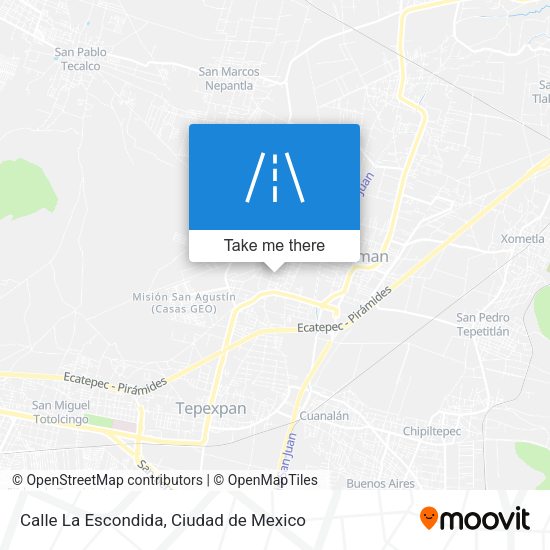 Mapa de Calle La Escondida