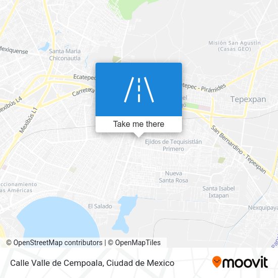 Calle Valle de Cempoala map
