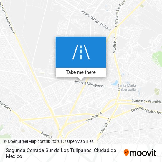 Segunda Cerrada Sur de Los Tulipanes map