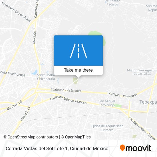 Cerrada Vistas del Sol Lote 1 map