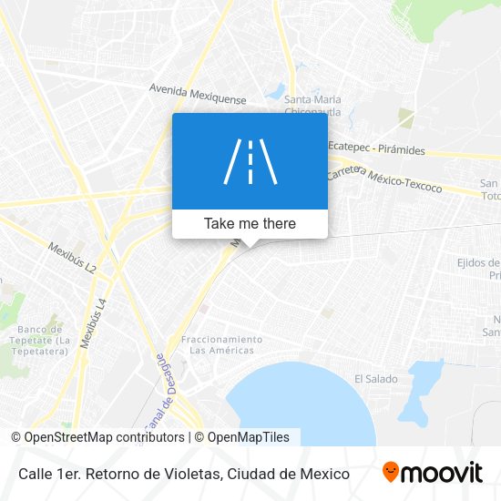 Mapa de Calle 1er. Retorno de Violetas
