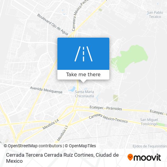 Cerrada Tercera Cerrada Ruíz Cortines map