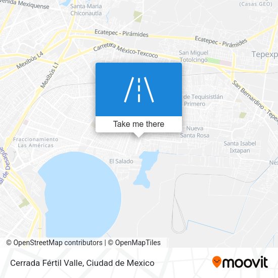 Cerrada Fértil Valle map
