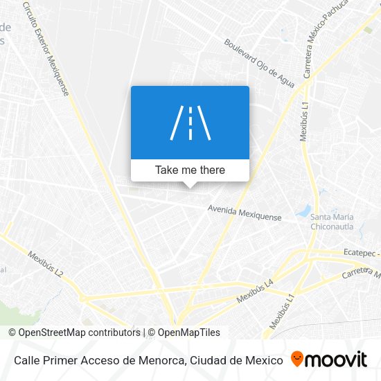 Mapa de Calle Primer Acceso de Menorca