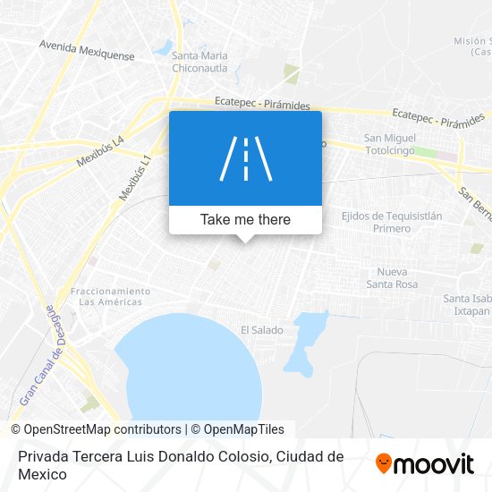 Privada Tercera Luis Donaldo Colosio map