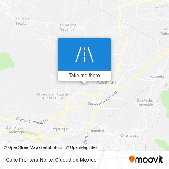 Calle Frontera Norte map
