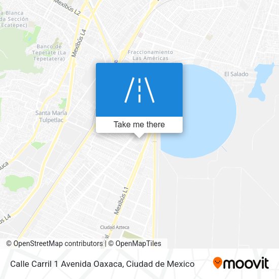 Mapa de Calle Carril 1 Avenida Oaxaca