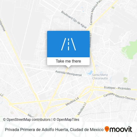 Mapa de Privada Primera de Adolfo Huerta
