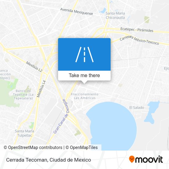 Cerrada Tecoman map