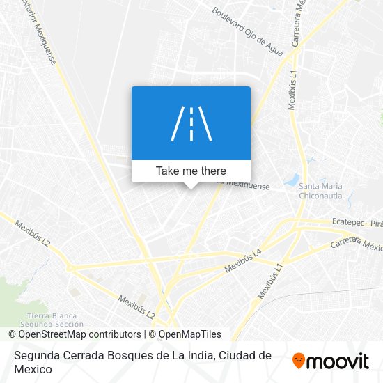 Segunda Cerrada Bosques de La India map