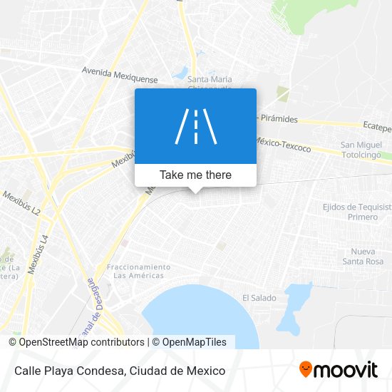 Mapa de Calle Playa Condesa