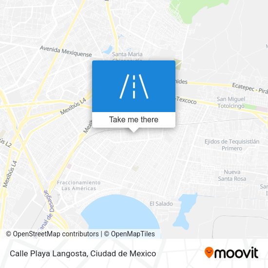 Calle Playa Langosta map