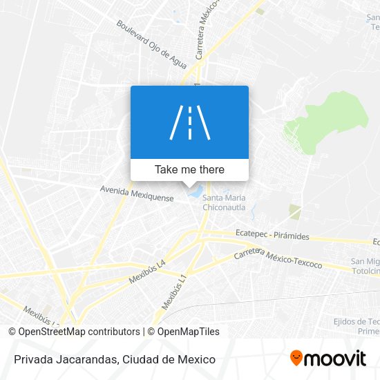 Privada Jacarandas map