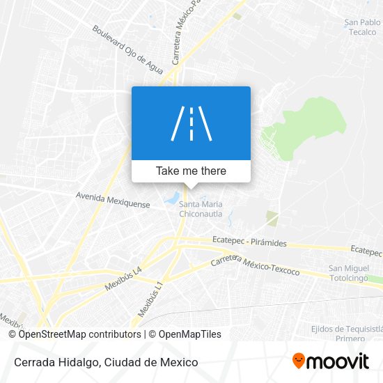 Mapa de Cerrada Hidalgo