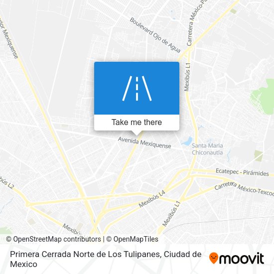 Primera Cerrada Norte de Los Tulipanes map