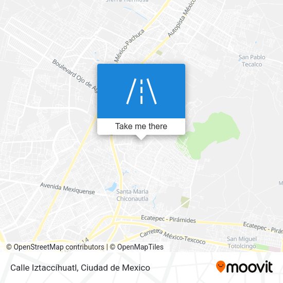 Calle Iztaccíhuatl map