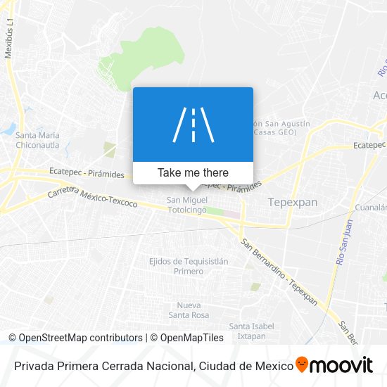 Mapa de Privada Primera Cerrada Nacional