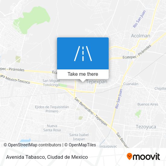Mapa de Avenida Tabasco