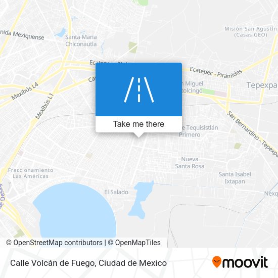 Mapa de Calle Volcán de Fuego