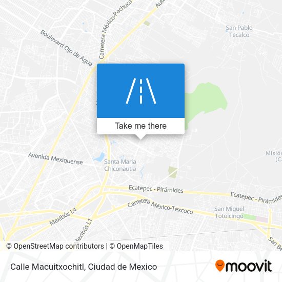 Calle Macuitxochitl map