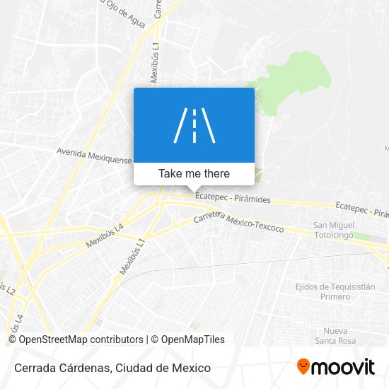 Cerrada Cárdenas map